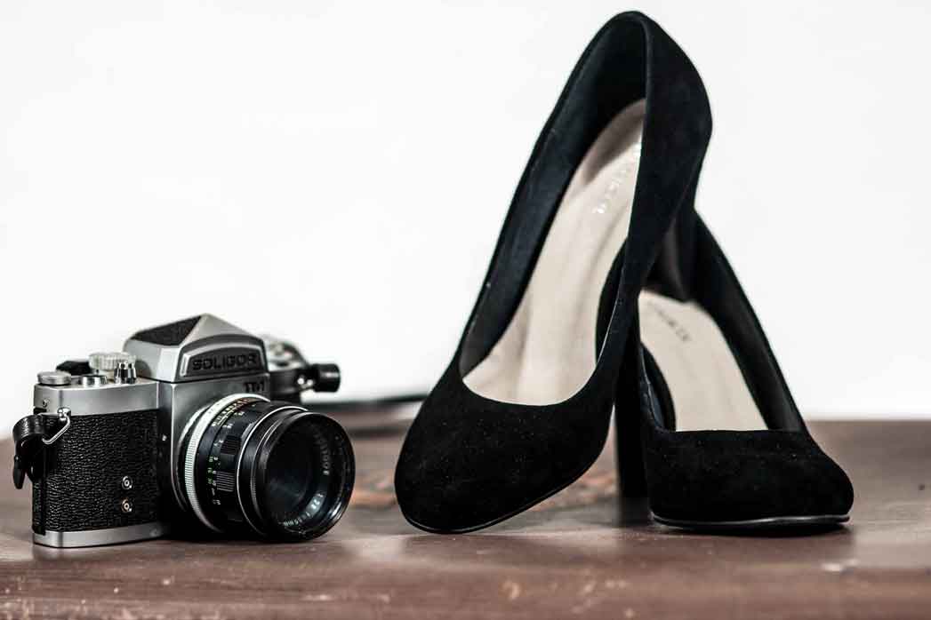 Heels and camera product photography
