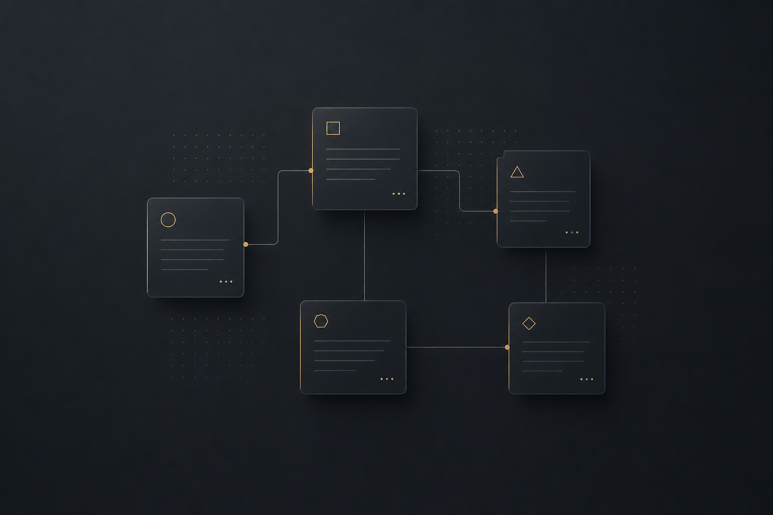 Minimal dark illustration of AI memory as structured information infrastructure, generated with gpt-image-2-medium